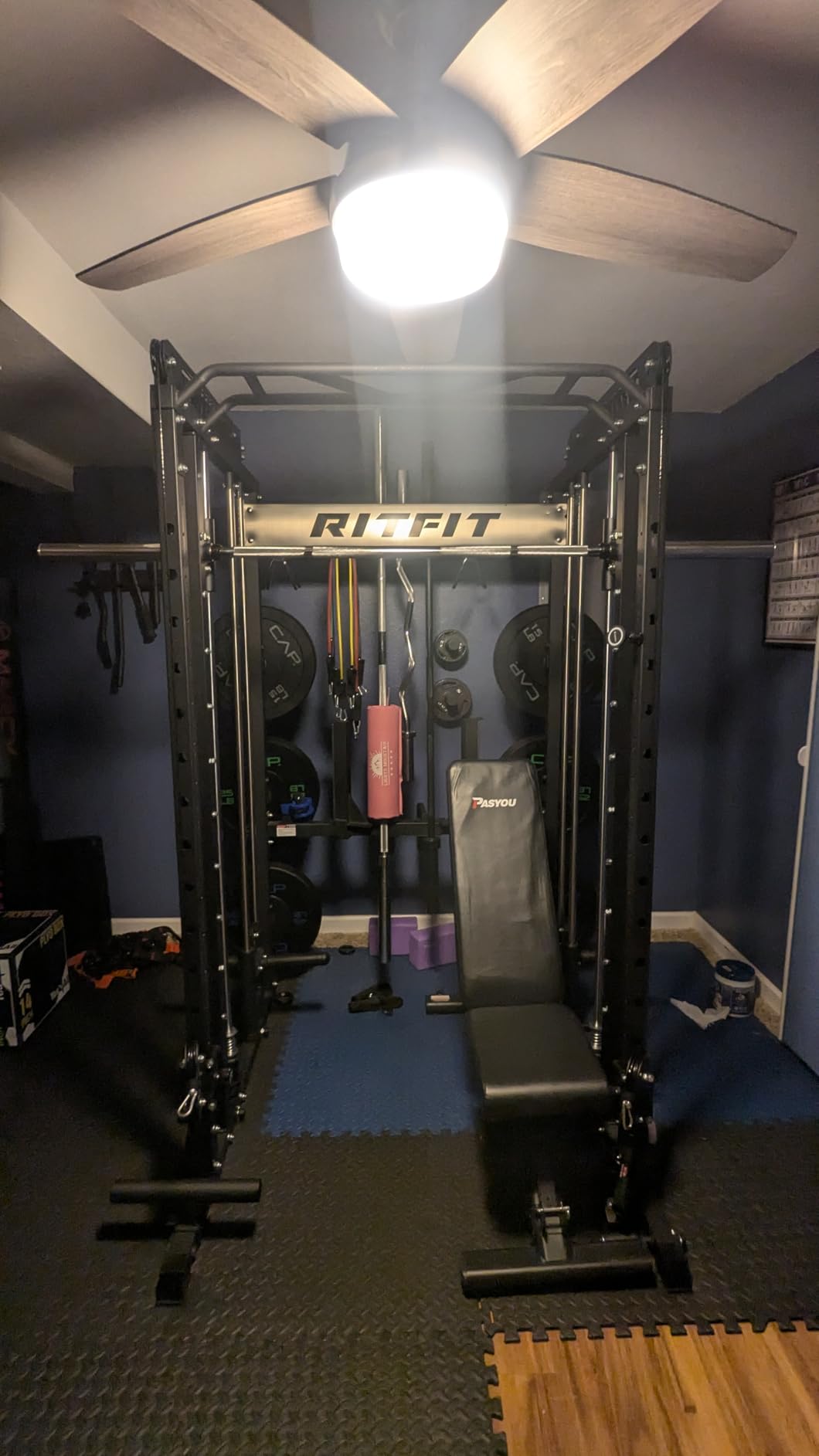 RitFit M1 Pro Smith Machine Cable Crossover Power Cage Home Gym customer photo 1