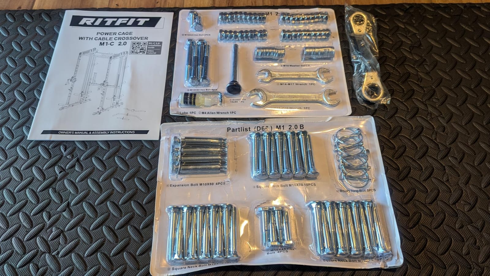 RitFit M1 Pro Smith Machine Cable Crossover Power Cage Home Gym customer photo 2