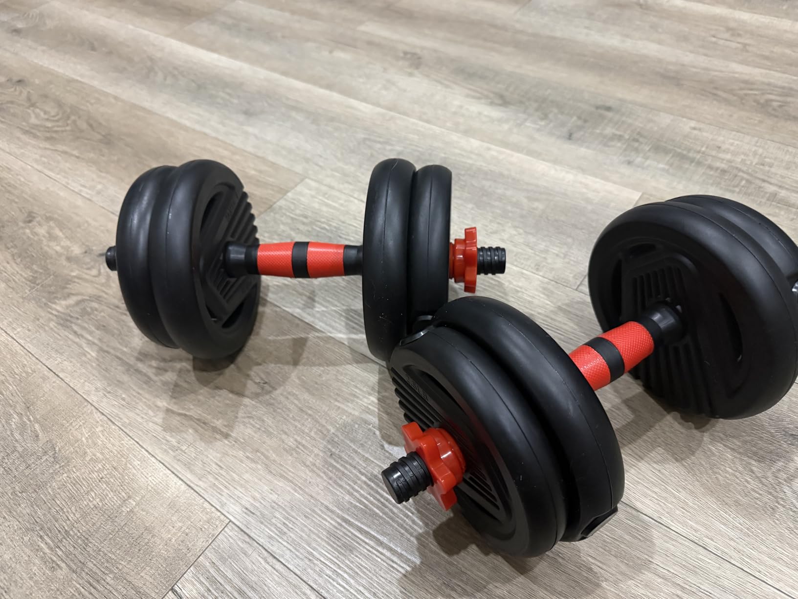 Adjustable Dumbbell set,20/30/45/70/90lbs Free Weight Set customer photo 1