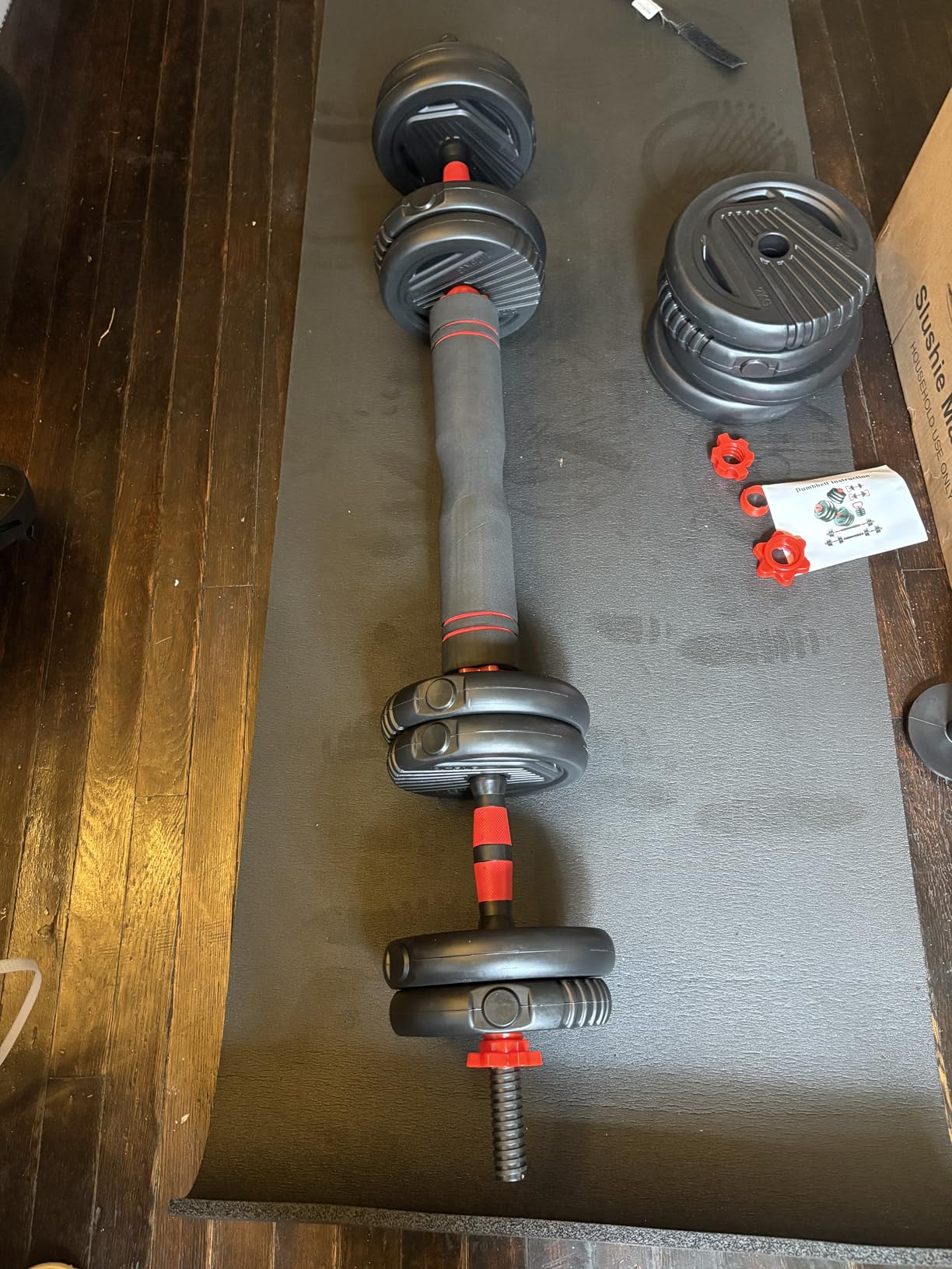 Adjustable Dumbbell set,20/30/45/70/90lbs Free Weight Set customer photo 2