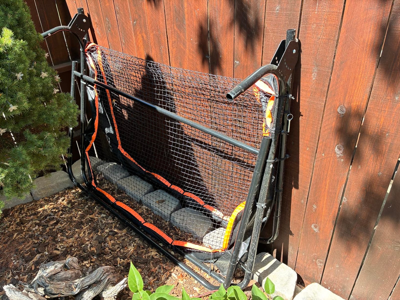 MR Lacrosse Rebounder 7’x5’, Throwback Net with 5 Bounce Back Rebound Angles, Pitch Back Return Net, Rebound Wall for Lacrosse, Baseball, Softball, customer photo 2