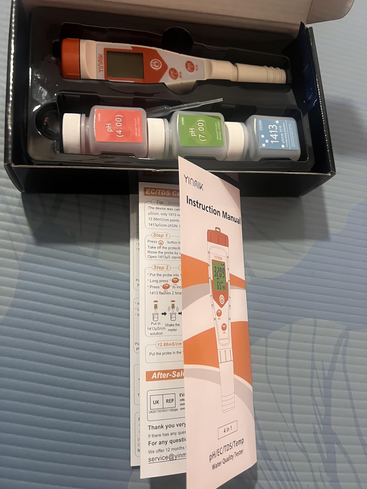 YINMIK pH Meter for Hydroponics, 4 in 1 PPM EC Meter for Plant Nutrients customer photo 2