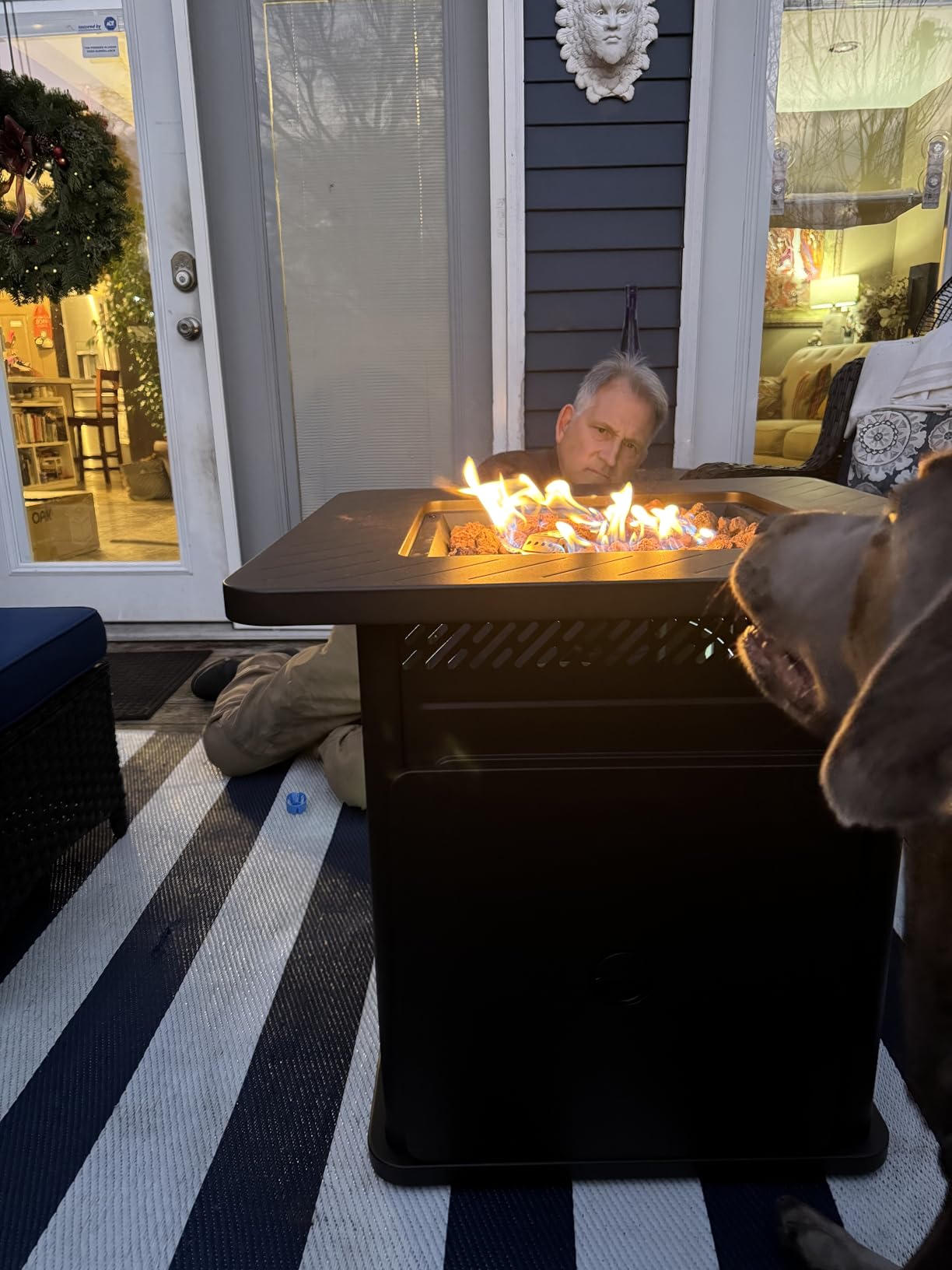 East Oak 28Inch Propane Fire Pit Table, 52,000 BTU customer photo 2