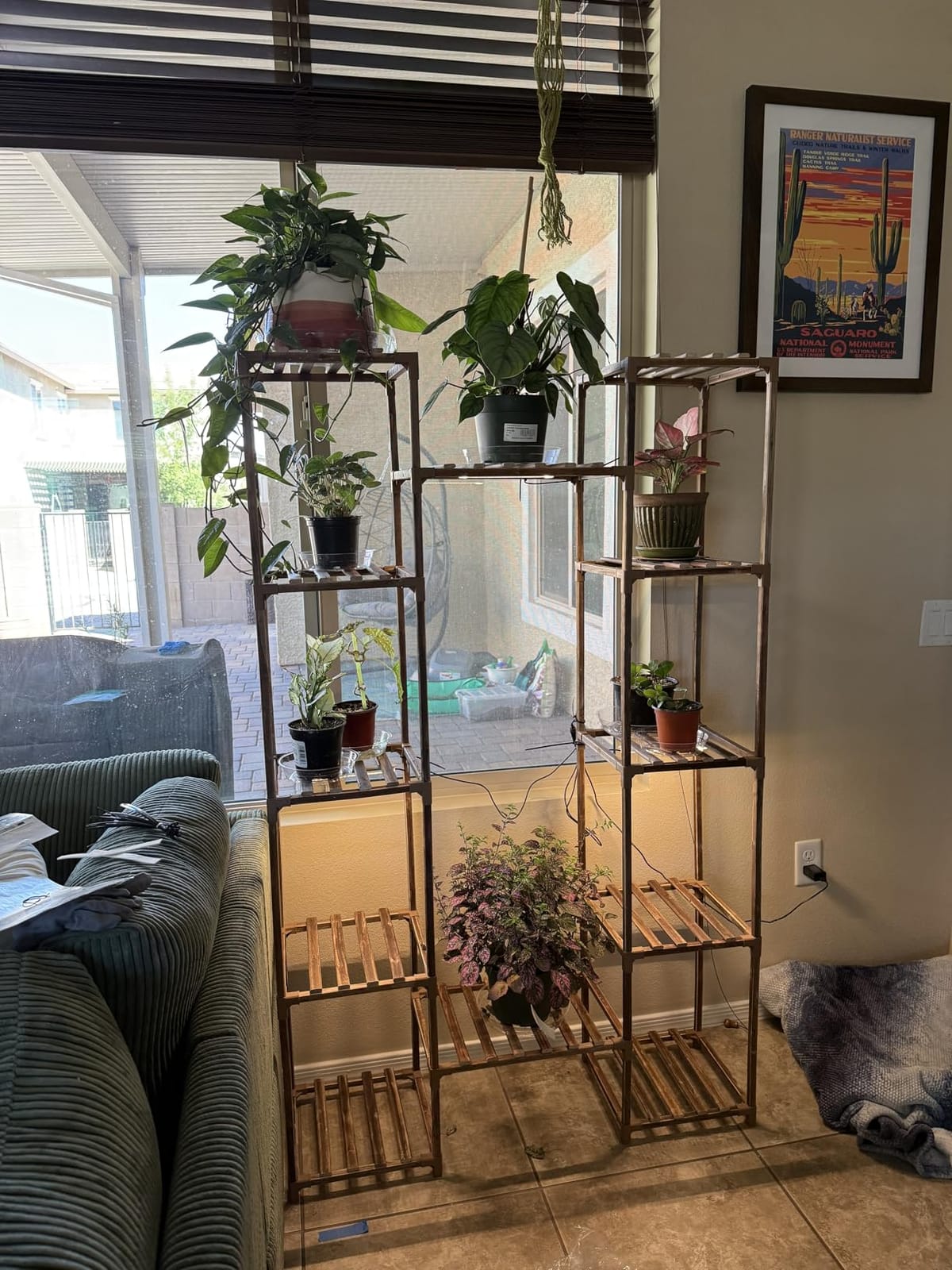 GENTINGBRO Plant Stand with Grow Lights for Indoor Plants 62.2'' Tall Plant Shelves customer photo 1