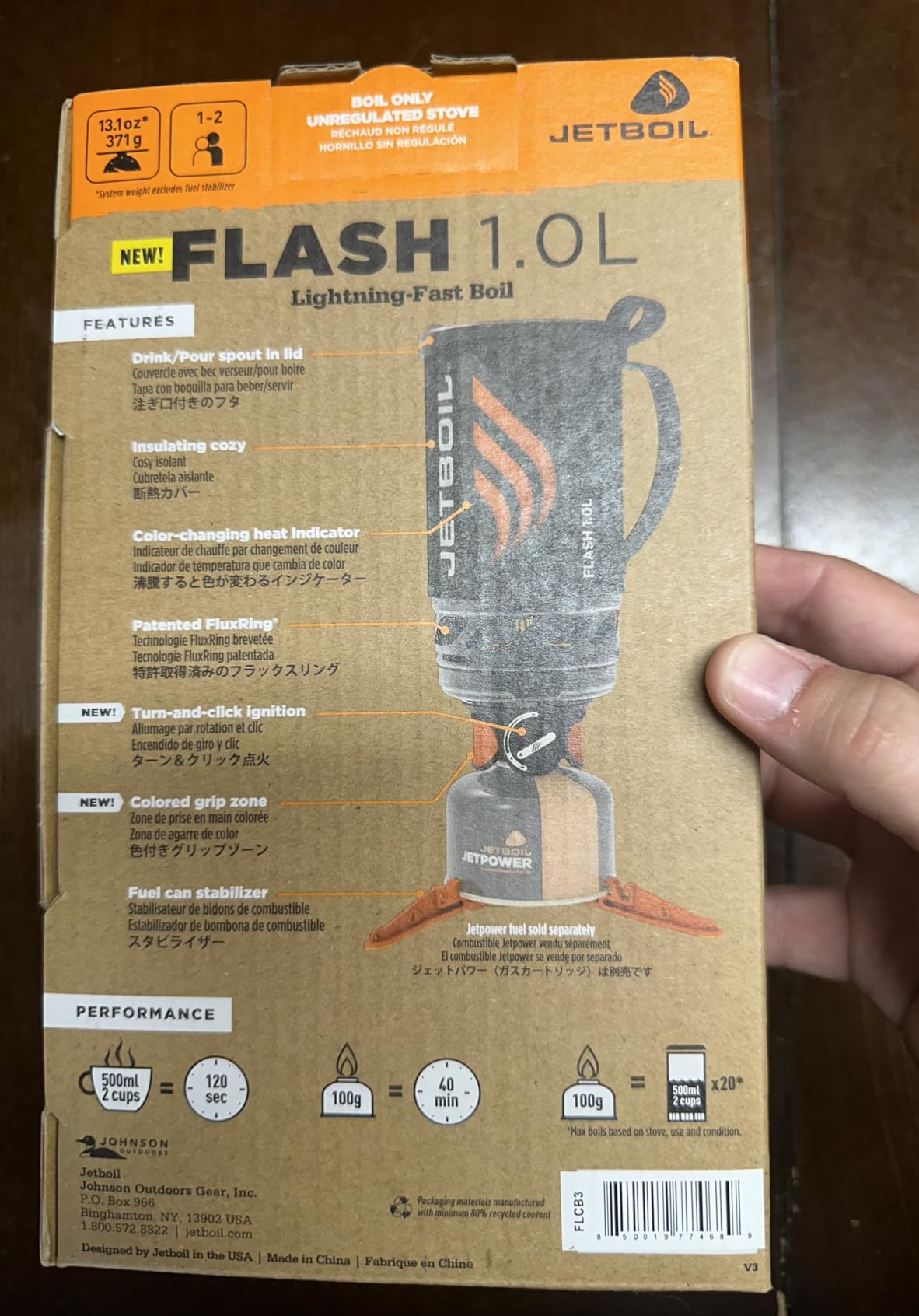 Jetboil Flash 1.0L Fast Boil Stove for Camping & Backpacking, Mountainscape customer photo 1