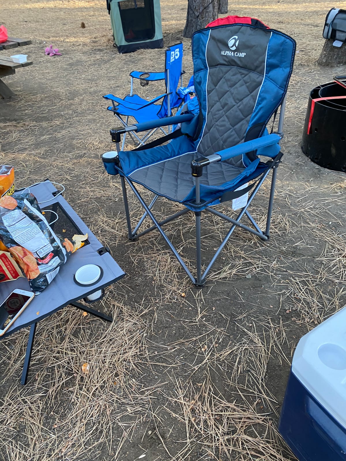 ALPHA CAMP Heavy Duty Camping Chairs with Cup Holder Oversized Folding Chair 500LBS Capacity Outdoor Chair with Headrest,Lawn with Side Pocket for Lawn, Sports and Fishing customer photo 1