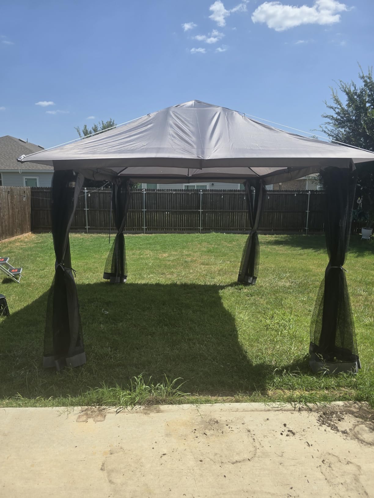 Aoxun 10x12 Gazebo Canopy with Steel Frame, Double Roof customer photo 2