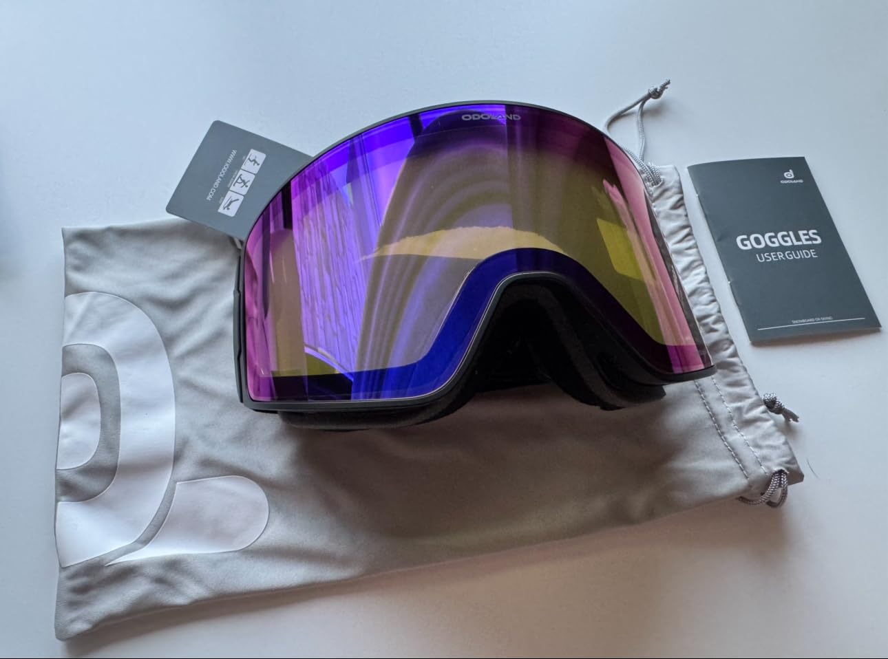 Odoland Anti-Fog Photochromic Ski Goggles with Pattern Strap customer photo 2
