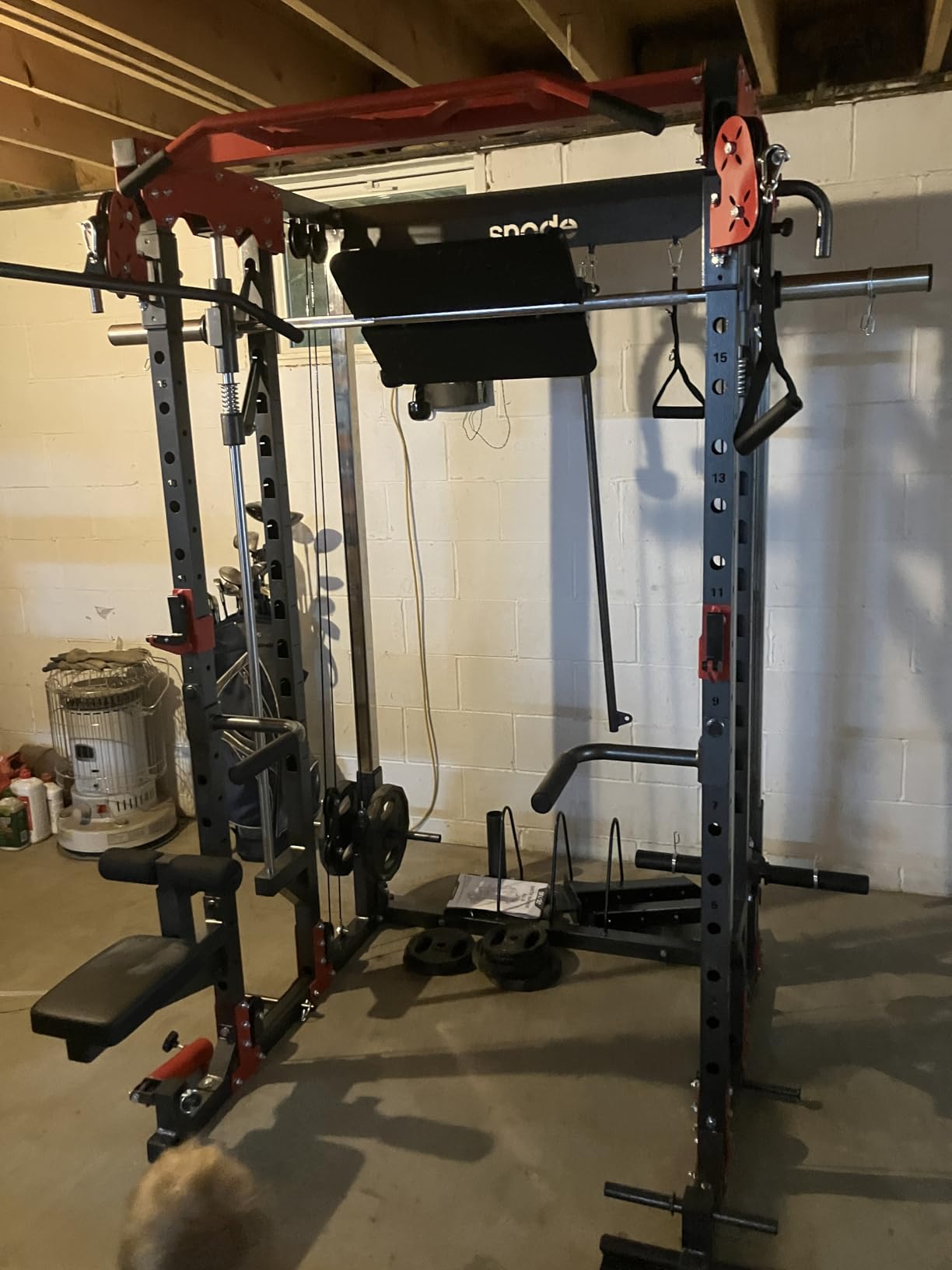 SNODE ALL10 All-in-One Smith Machine Home Gym, Multi-Functional Power Rack customer photo 1