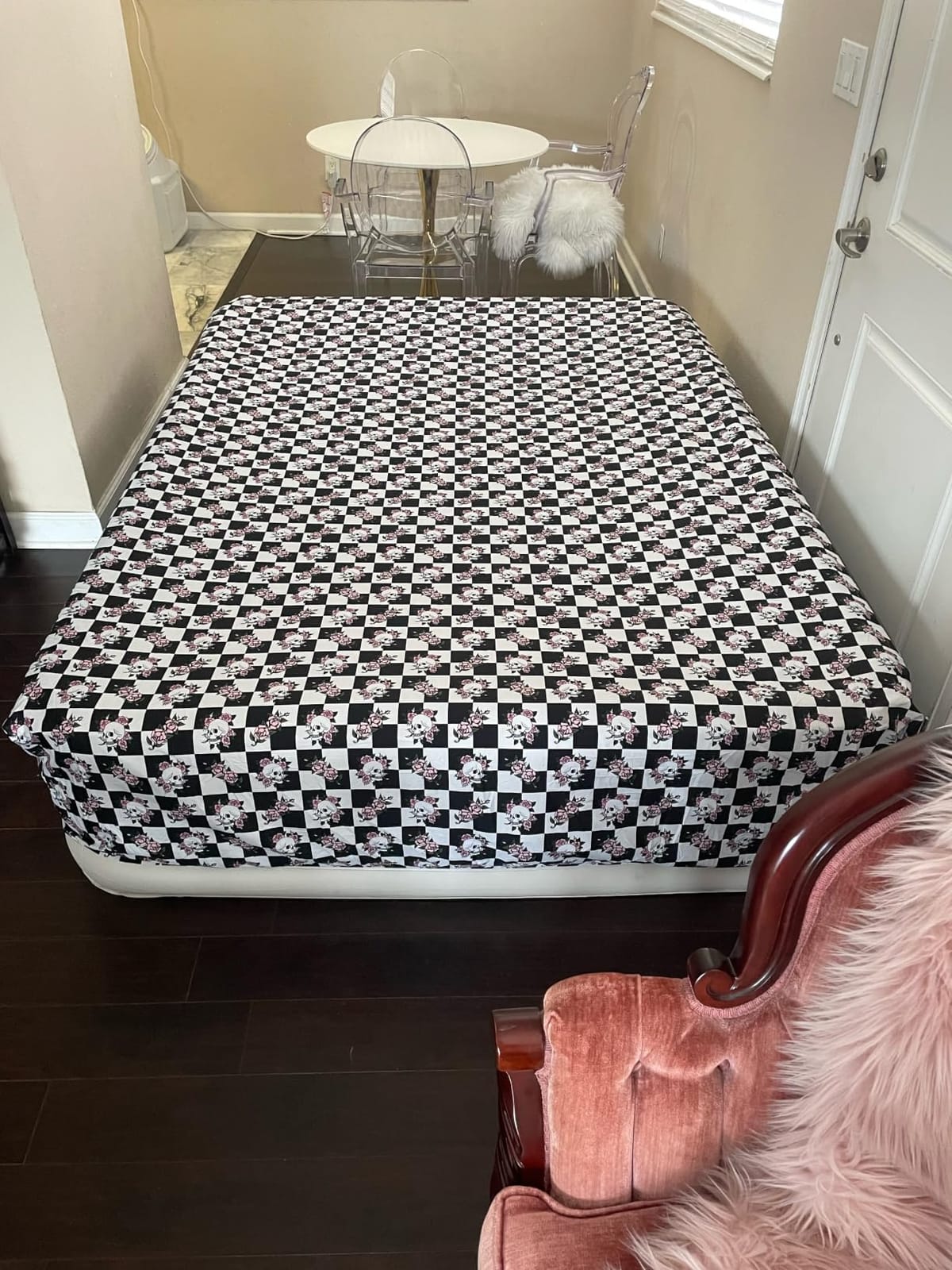 VOSSER Air Mattress Queen with Built in Pump,18'' Raised Blow Up Bed,800lb customer photo 2